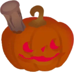 杭が刺されたカボチャランタンの画像