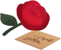 薔薇とファンレターの画像