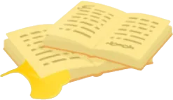 開いたままのとても小さな書物の画像