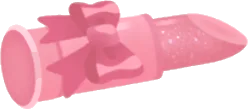 ラメ入りのピンクのリップの画像