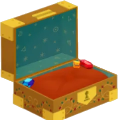 古の木箱型のベッドの画像