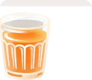 100%のオレンジジュースの画像