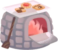 庭先の大きなかまどの画像