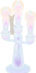 ガラスの蝋燭オブジェ・左の画像