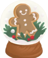 クリスマスを楽しむスノードームの画像