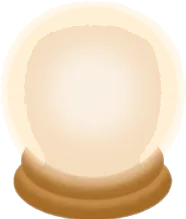 卓上の丸型ライトの画像
