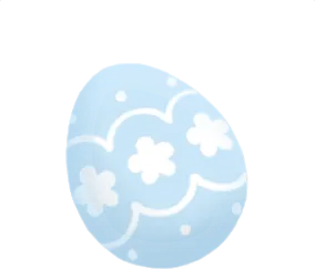 水色のイースターエッグの画像