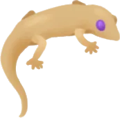 金のヤモリの置物の画像