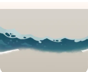 荒れ狂う波のジオラマの画像