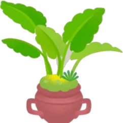 南国の植木鉢の画像