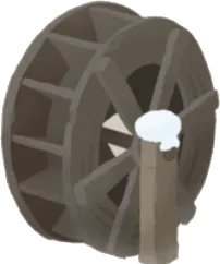 古びた水車の画像