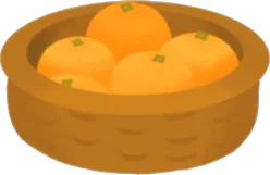 籠に入ったみかんの画像