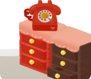 手作り引き出し棚・レッドの画像