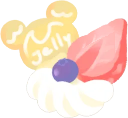ゼリーを彩るフルーツ添えの画像