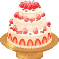 3段のクリスマスケーキの画像