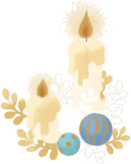クリスマスキャンドルの画像