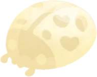 テントウムシのホワイトチョコの画像