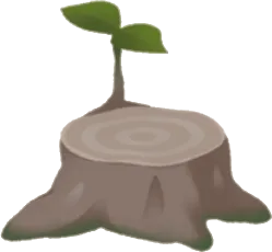 小さな切り株の画像