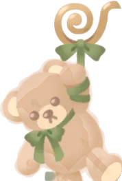 吊り下げテディベアの画像