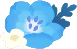 ブランコに咲くネモフィラの画像