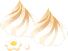 タルトの奥側を彩るメレンゲ・右の画像