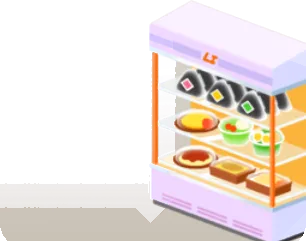 食品の棚の画像