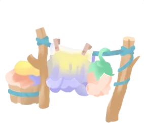 陽だまりの洗濯物の画像