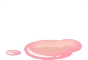 こぼれたゼリー液の画像