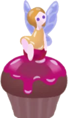 黄色の妖精のカップケーキの画像