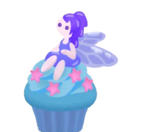 紫色の妖精のカップケーキの画像