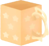 星柄のスクエアティーカップの画像