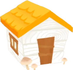 秋色の屋根の小屋の画像