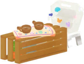 木箱ローテーブルの画像