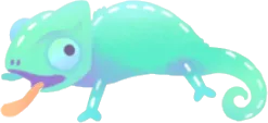カメレオンのぬいぐるみの画像