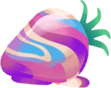 コーティングされたイチゴの画像
