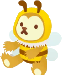ミツバチクマのぬいぐるみの画像