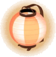 誰かが置いた提灯の画像