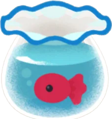 金魚鉢のミニチュアの画像
