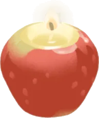 りんごキャンドルの画像