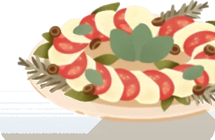 バジル香るカプレーゼの画像