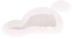 まるい形の雲・島デコ右の画像