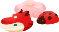 ころんとした和菓子の画像