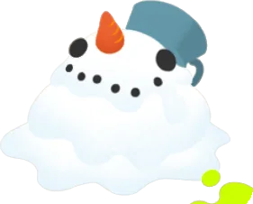 とけかけの雪だるまの画像