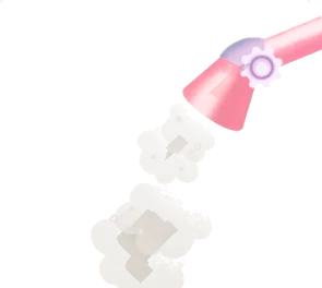 苺に香りを添えるパイプ。右の画像