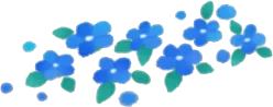 群生する青い花の画像