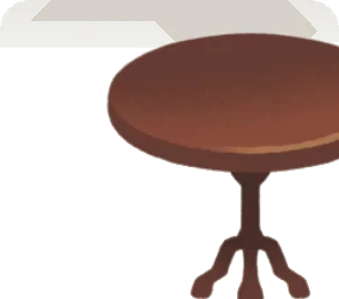 茶色いカウンターの椅子・右の画像