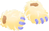 モフモフの足の画像