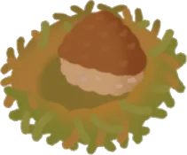 かぎ編みのいがぐりの画像