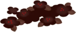 黒い小花の画像