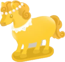 装飾された馬のコマの画像